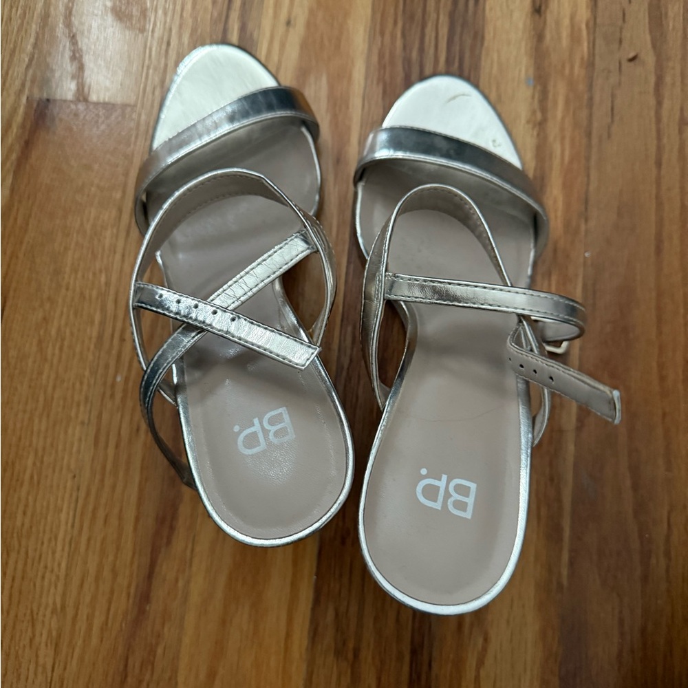 BP Metallic Silver/Gold Sandals